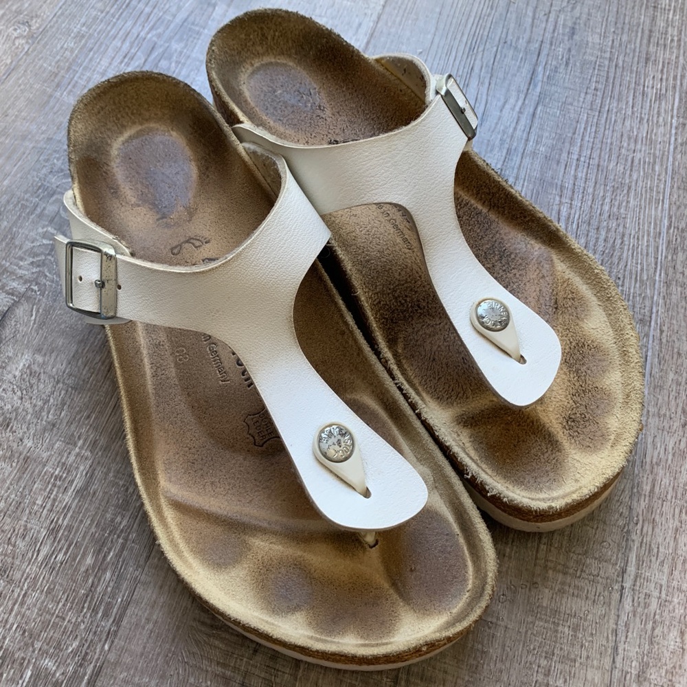 White Birkenstock Gizah Birko-Flor